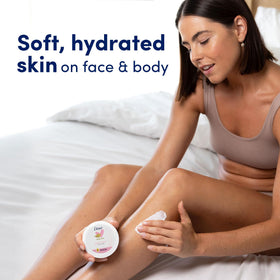 Dove cream used on forearm showing visibly smoother skin benefit