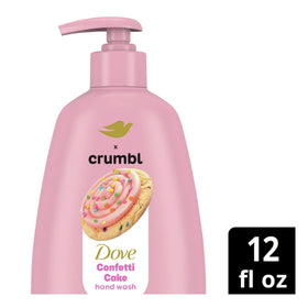 Dove pump dispenser close-up highlighting easy one-hand use benefit