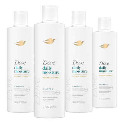 Dove front packaging showing 4-count bottles and moisture benefits