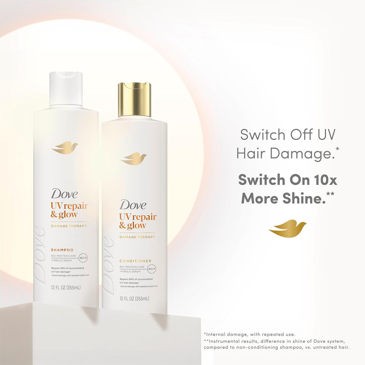 Dove conditioner cream texture illustrating rich nourishment and smooth finish