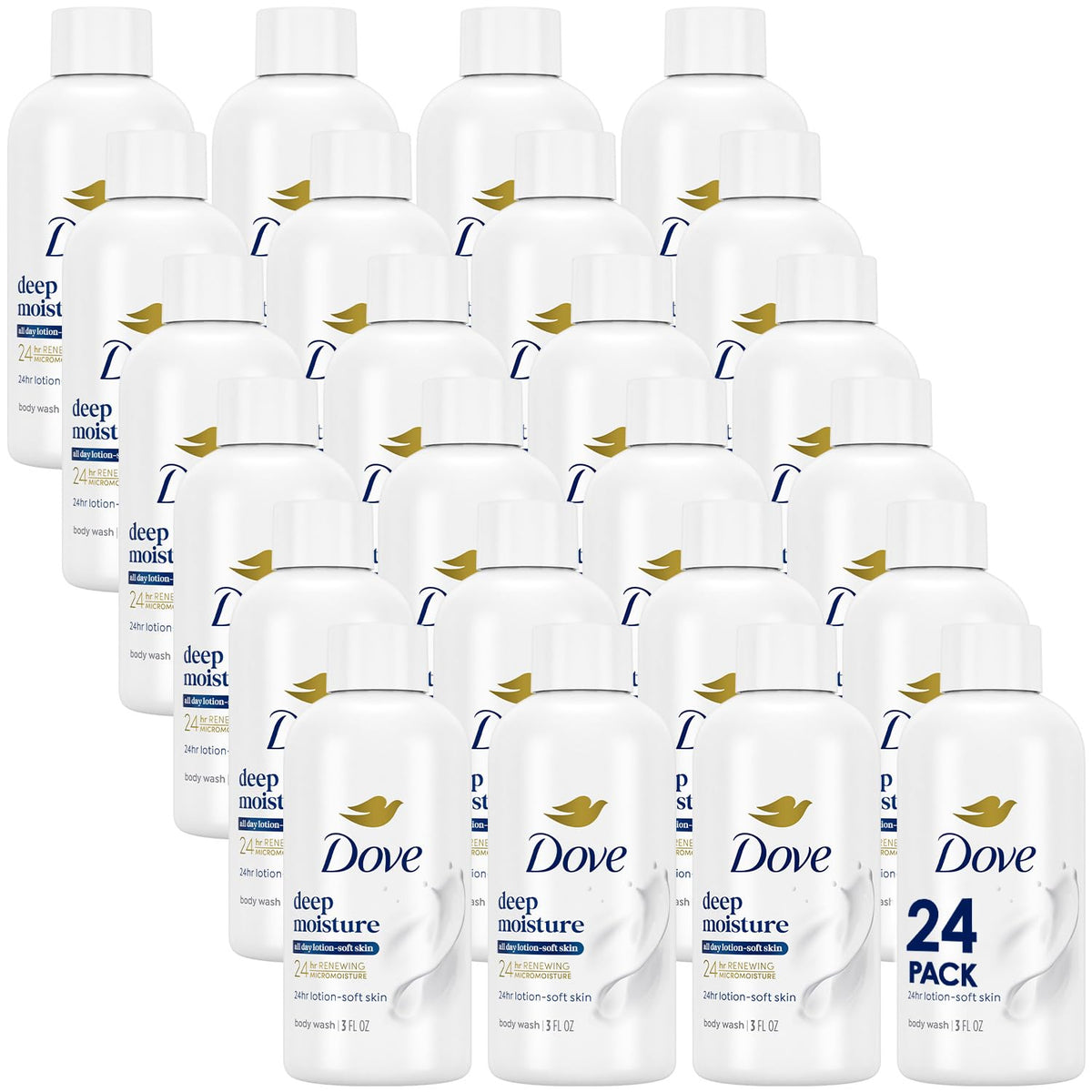 Dove travel-size front packaging showing brand and compact benefits