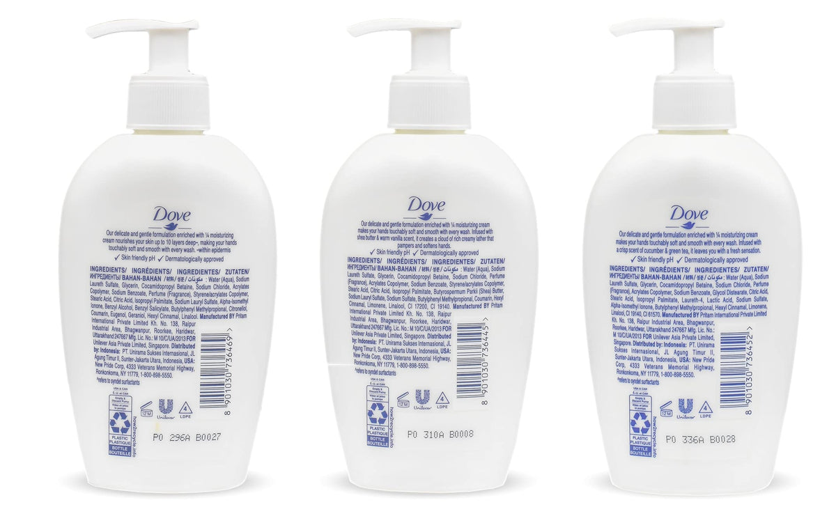 Dove Deeply Nourishing closeup label highlighting gentle care benefit