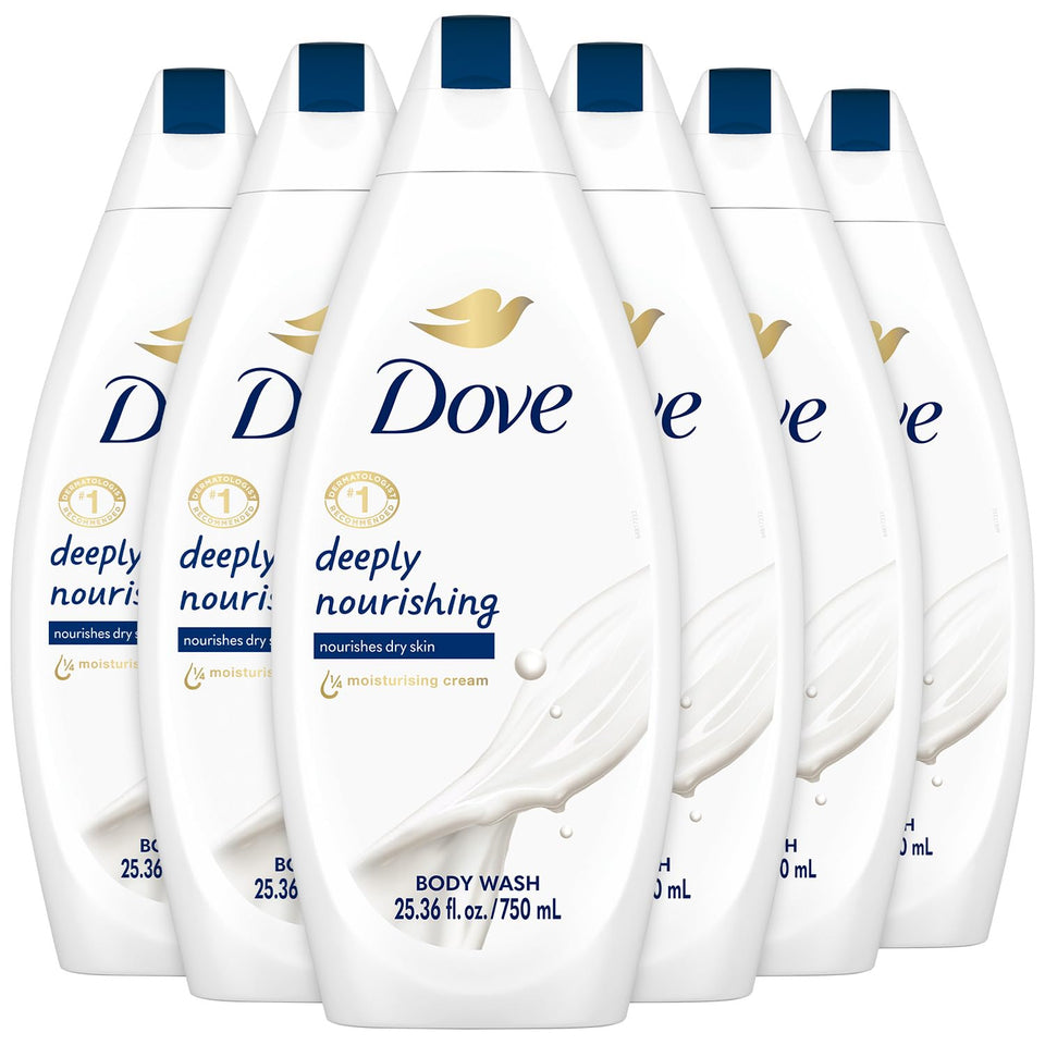 Dove front packaging showing product benefits and comforting scent