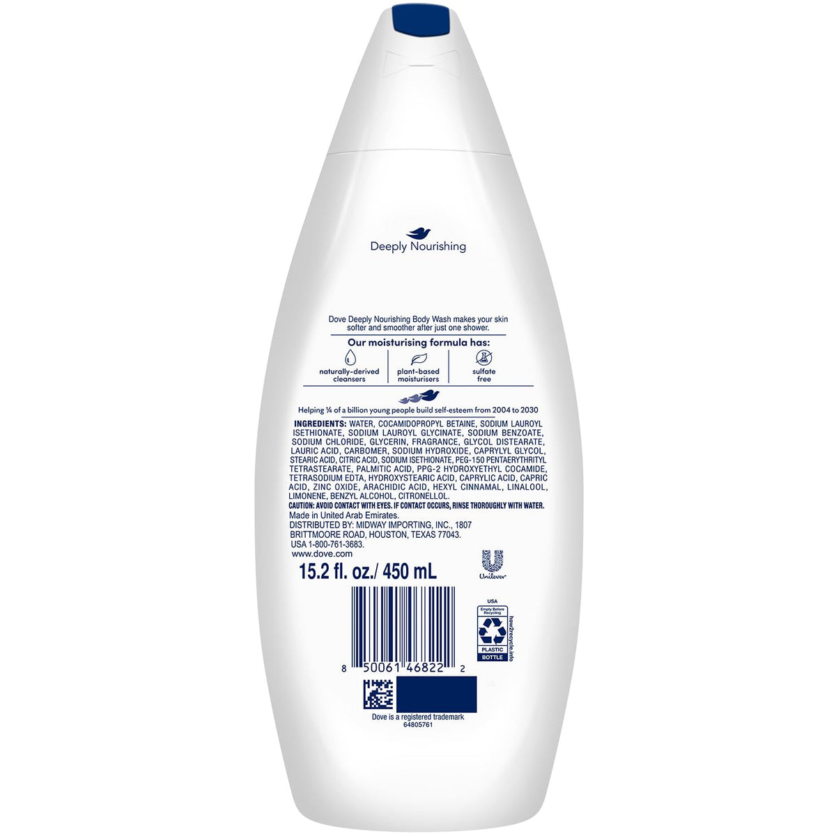 Dove deep nourishing pump closeup highlighting easy dispensing and mess-free application benefit