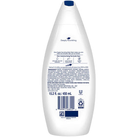 Dove deep nourishing pump closeup highlighting easy dispensing and mess-free application benefit