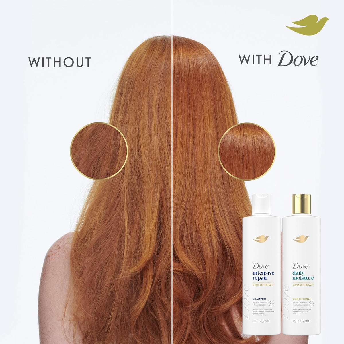 Dove deodorant spray action shot illustrating fast drying and long protection