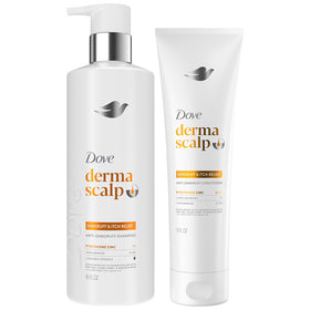 Dove DermaCare front packaging showing anti-dandruff benefit