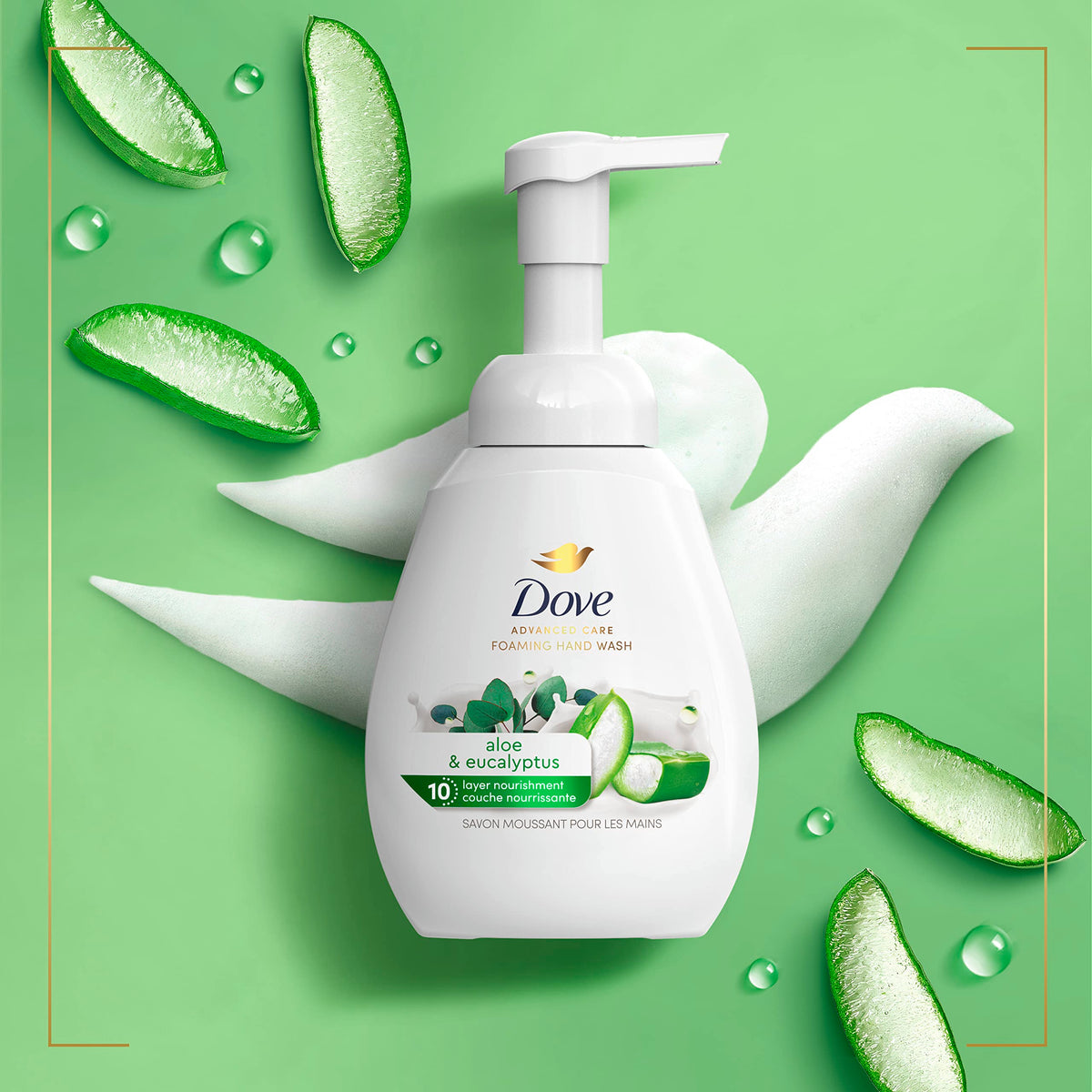 Close-up of Dove ingredient list showing moisturizing components