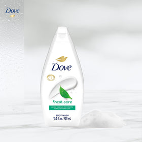 Dove bottle next to common items showing size and travel convenience