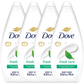 Dove Fresh Care front packaging showing large value bottle and benefits
