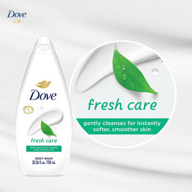Dove Fresh Care in shower lifestyle scene supplying nourishing daily care