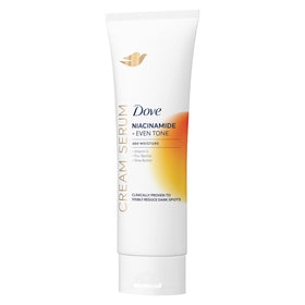 Dove front packaging showing Niacinamide + Even Tone benefiting skin’s radiance