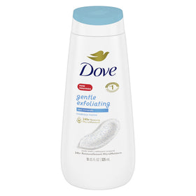 Dove front packaging showing sea minerals and benefit of gentle exfoliation