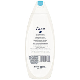 Dove Go Fresh Restore in-shower use demonstrates creamy lather and moisturizing benefit