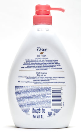 Dove pump dispenser detail highlighting convenient one-handed use and controlled dosing