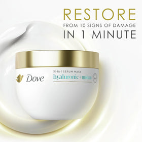 Dove in-shower application demonstrating quick one-minute mask benefit