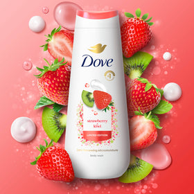 Dove in-shower use with loofah for gentle cleansing and soft skin