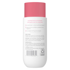 Dove intimate wash bottle closeup pump illustrating easy dispensing and control