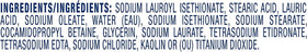 Close-up of Dove label emphasizing hypoallergenic formula and ingredient clarity