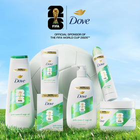 Dove label with QR code for FIFA promotion and chance to win tickets benefit