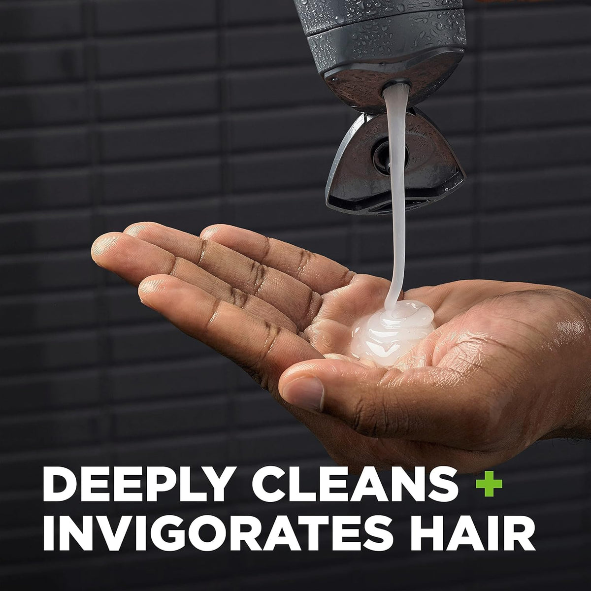 Dove Men+Care menthol graphic close-up conveying cooling scalp sensation