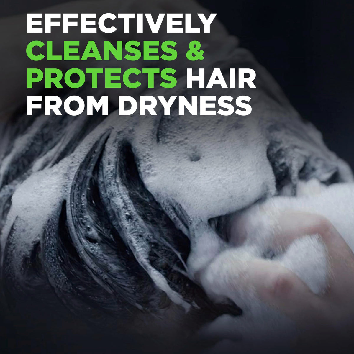 Dove Men+Care held in hand to show 12 oz size and travel-friendly benefit