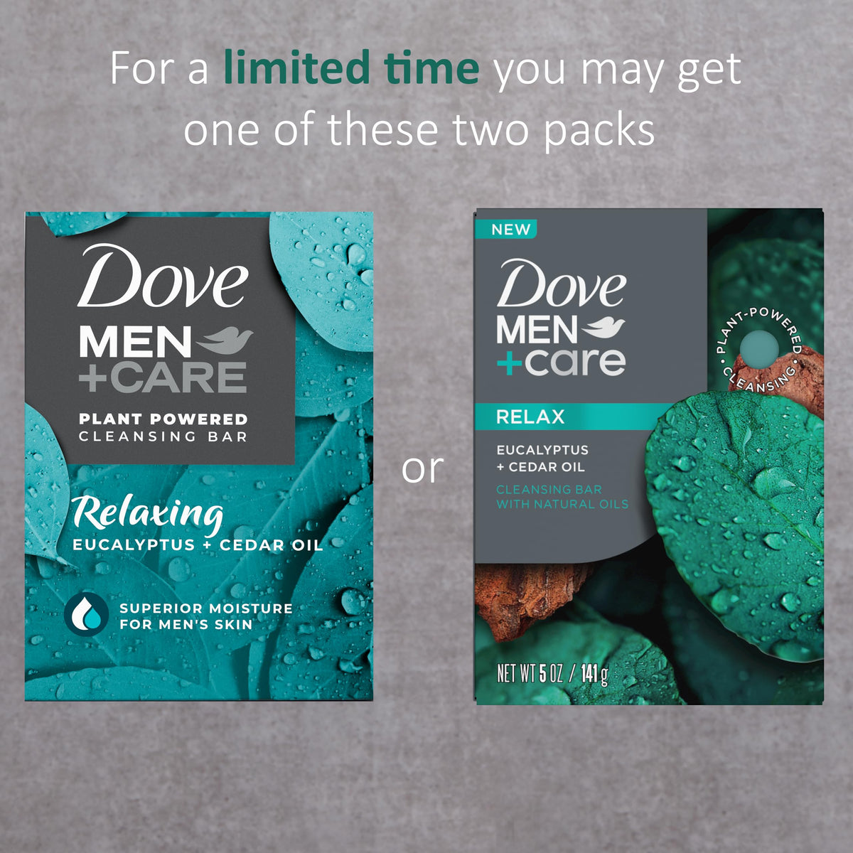 DOVE MEN + CARE close-up of bar texture showing moisturizing formula benefit