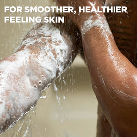 DOVE MEN + CARE bar placed on shower shelf showing everyday convenience benefit