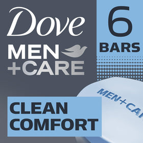 Dove Men+Care bars packed in travel toiletry bag for convenient on-the-go grooming
