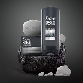 Dove Men+Care multiple bars stacked to show bulk supply and value benefit