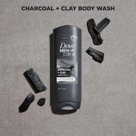 Dove Men+Care lather on hand demonstrating cleansing foam