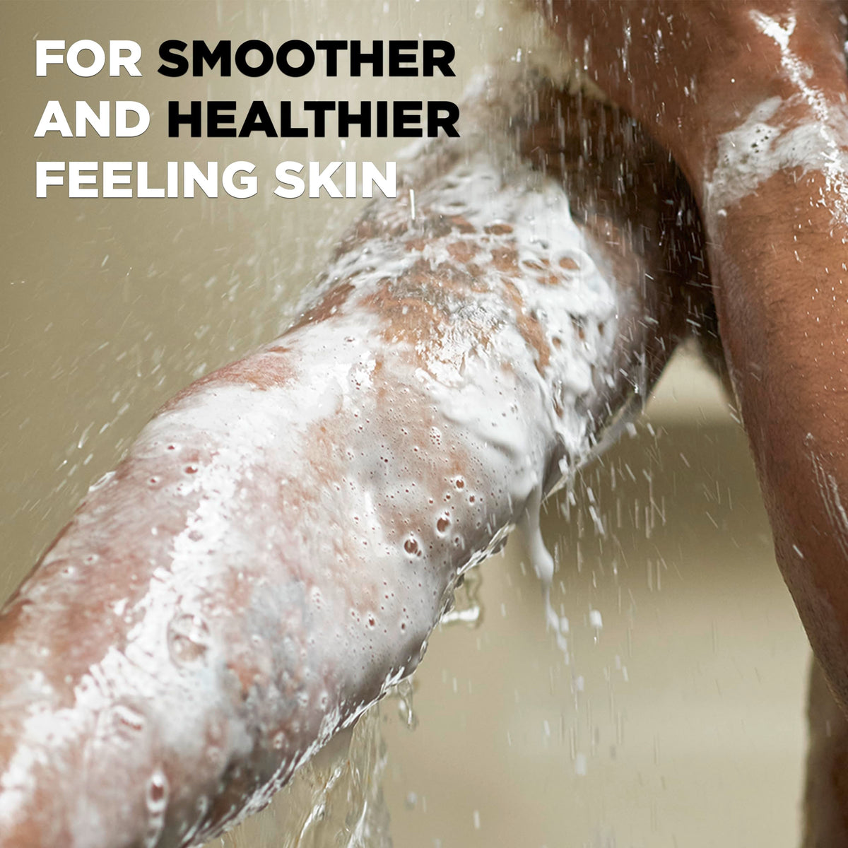 Dove Men+Care in-shower lifestyle use showing refreshed skin