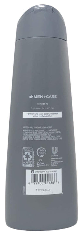 Dove Men+Care close-up of shampoo lather and charcoal texture for deep clean benefit
