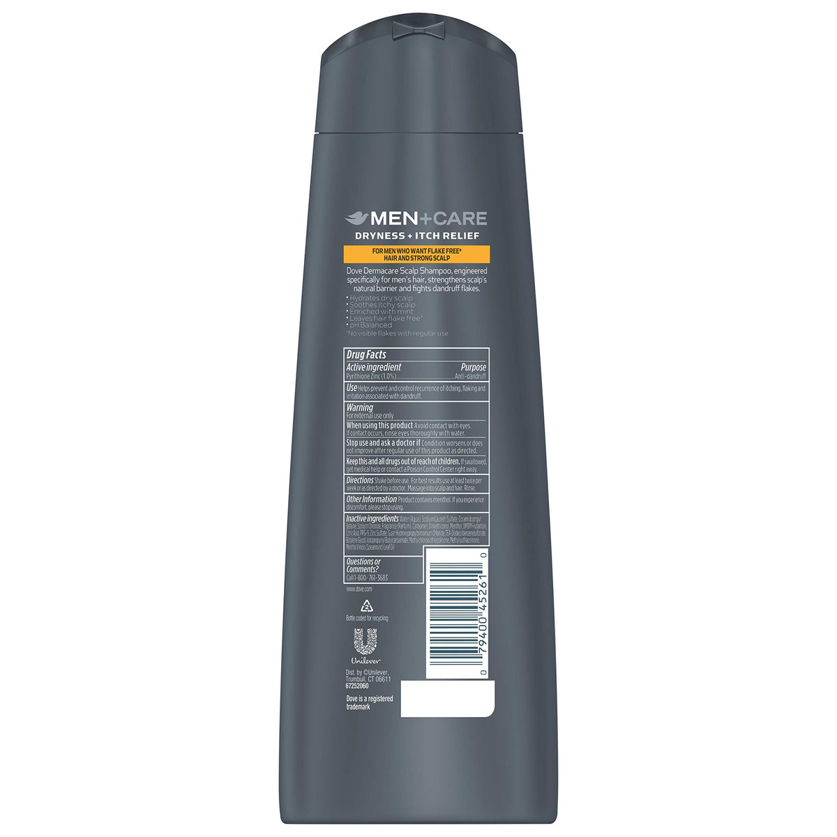 Dove Men+Care lather dispensing from bottle demonstrating quick foaming and easy use