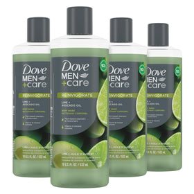DOVE MEN + CARE front packaging showing lime and avocado benefits