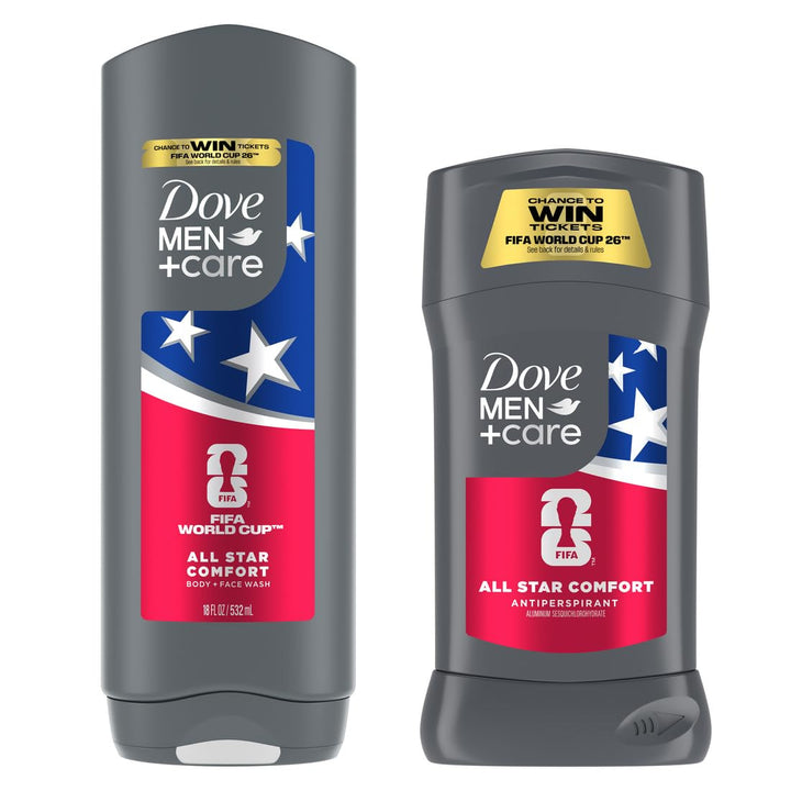 Dove Men+Care front packaging showing limited edition FIFA design and collectible appeal