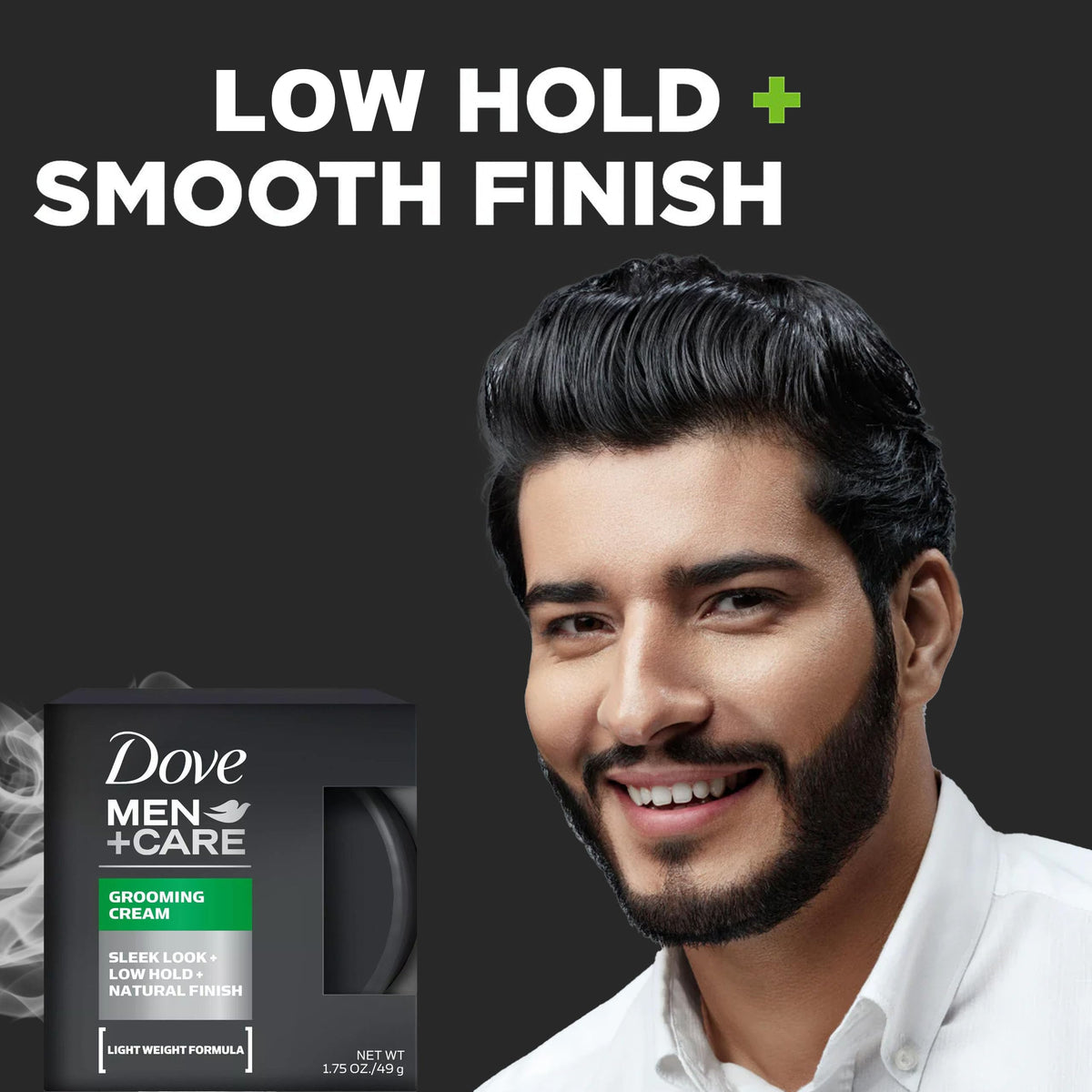 Dove Men+Care finished textured hairstyle showing natural, touchable hold