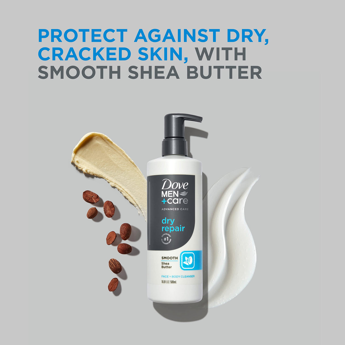 Dove Men+Care in-shower application with rich lather for moisturized skin