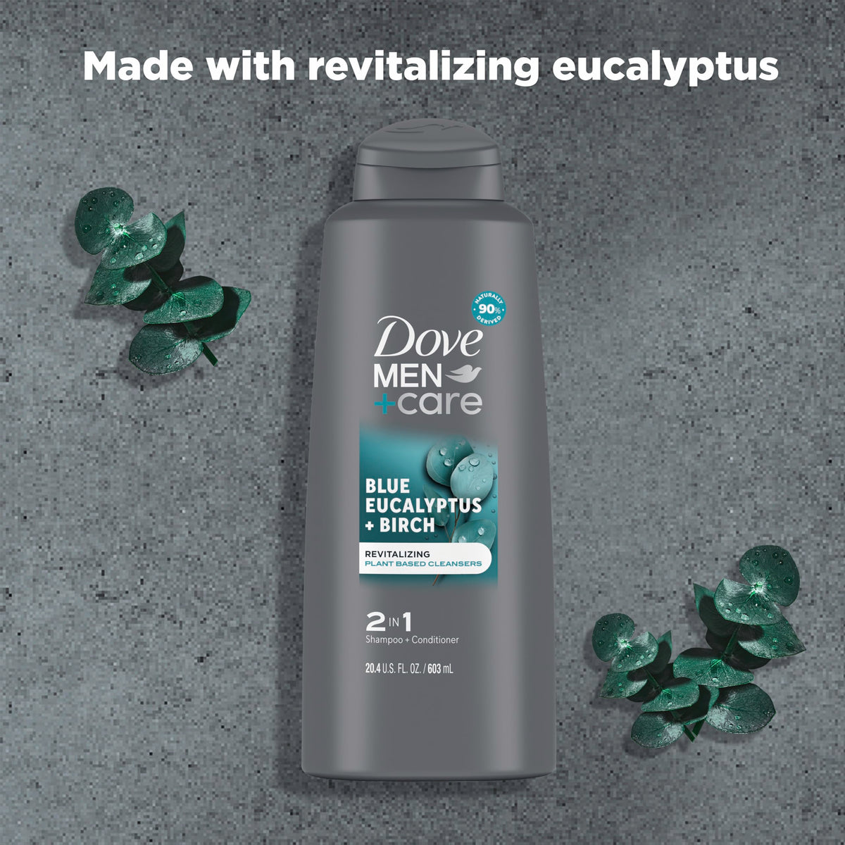 DOVE MEN + CARE in-shower use showing quick head-to-toe refresh after workout