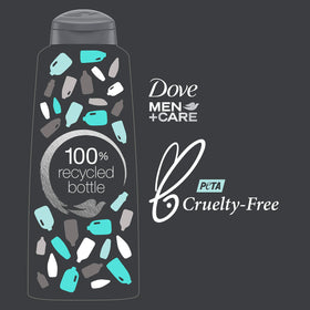 DOVE MEN + CARE on bathroom shelf evoking organized, everyday grooming