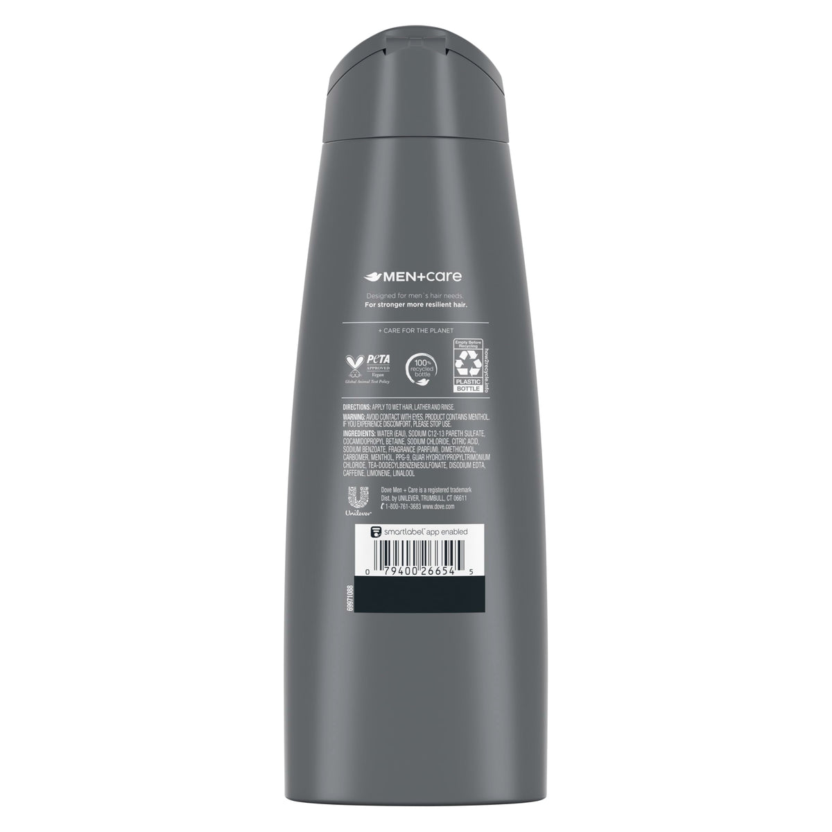 DOVE MEN + CARE pouring product and lather that cleanses and refreshes scalp