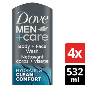 Dove Men+Care label and pump detail highlighting MicroMoisture technology