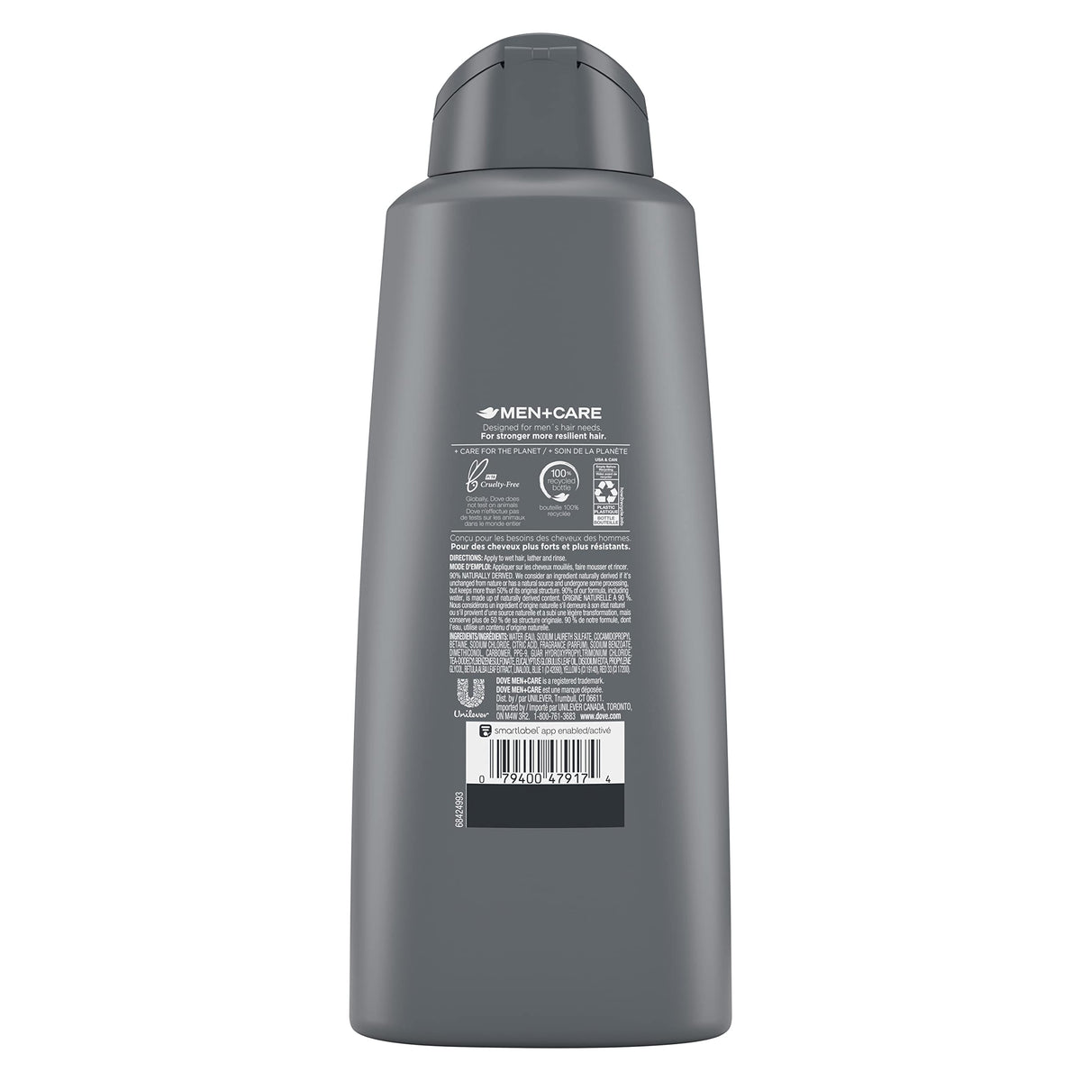 DOVE MEN + CARE pump dispensing soft foam for fast, effective cleansing
