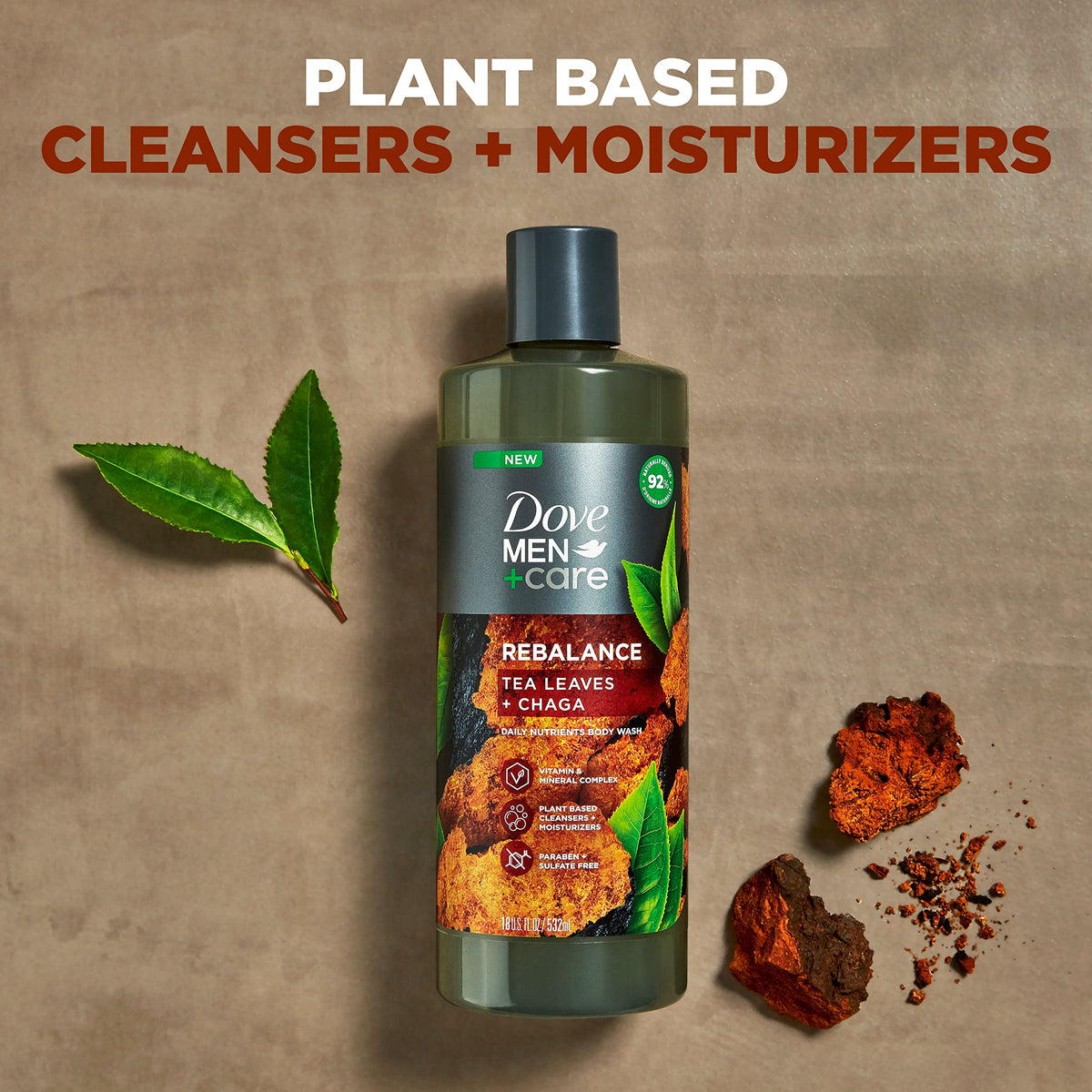 Dove Men+Care close-up texture of lather illustrating rich hydration
