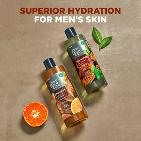 Dove Men+Care label and ingredients panel highlighting plant-based formula