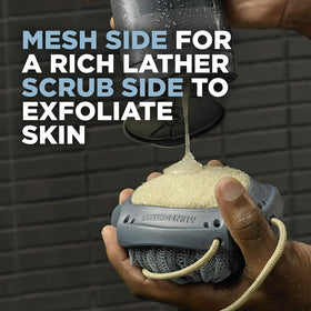 DOVE MEN + CARE close-up of mesh side creating rich lather for deeper clean
