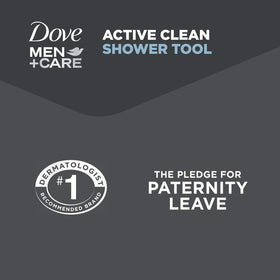 DOVE MEN + CARE using mesh with body wash to produce thick foam quickly