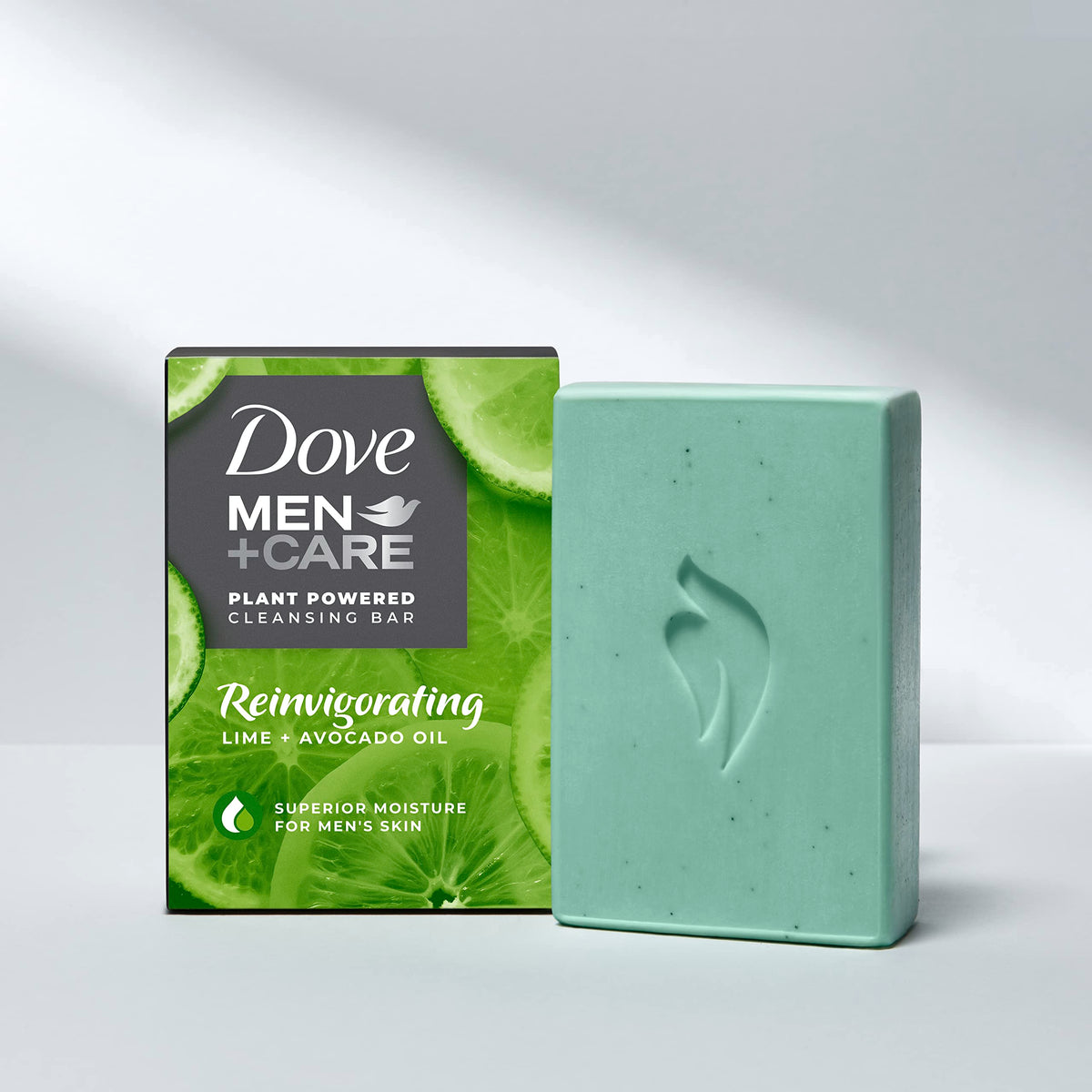 Dove Men+Care bar held in hand to show true 5 oz size