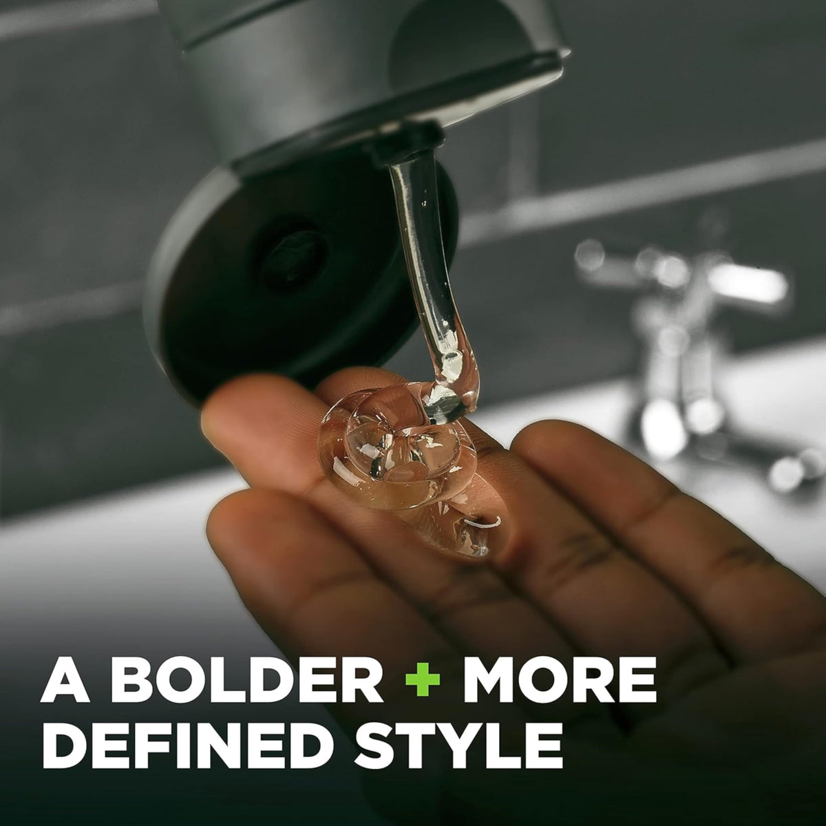 DOVE MEN + CARE styled hair wet-look demonstrating sleek finish benefit