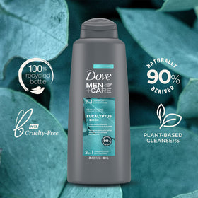 DOVE MEN + CARE palm lather demonstrating soft texture and easy rinse